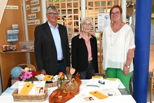 Infostand der Hospizinitiative im Krumbacher Krankenhaus, September 2026